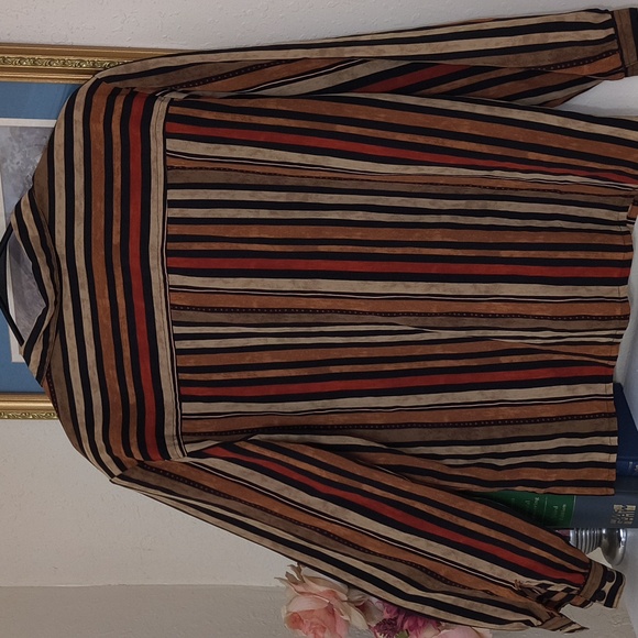 Vintage Contemporary Long Sleeve Button-Up Shirt Size Large Career Scandinavian - Picture 8 of 11